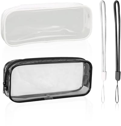 Dailygoods- Opbergtas Lichtgewicht - Transparante Etui - Multifunctioneel - Slijtvast - 2 Stuks - 8 x 3,5 x 20 cm