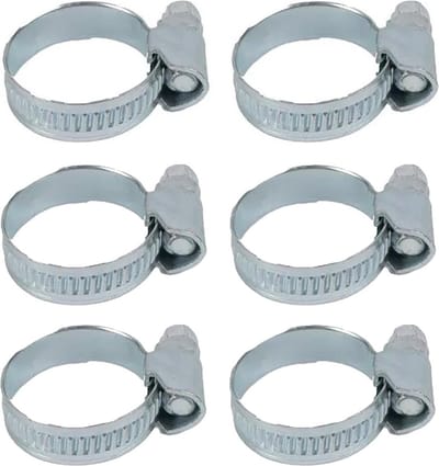 Talen Tools Slangklemmen - 6x - verzinkt staal - 16-25mm - slangen vastzetten/afklemmen