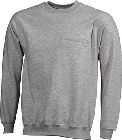 James and Nicholson Heren Ronde Zak Sweatshirt (Asgrijs)
