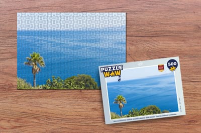 Puzzel Een luchtfoto van de Middellandse Zee vanuit Castelsardo Sardinië - Legpuzzel - Puzzel 500 stukjes