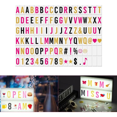 102 stuks Kleurrijke Verwisselbare Letters Cijfers Symbolen Karakters Kaarten Vrije Combinatie voor DIY Letters white