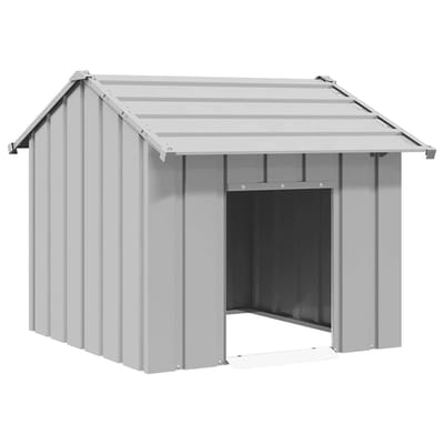Hondenhok - Buiten - Bench - Ren - Weerbestendig - Kennel - Rek - Grijs