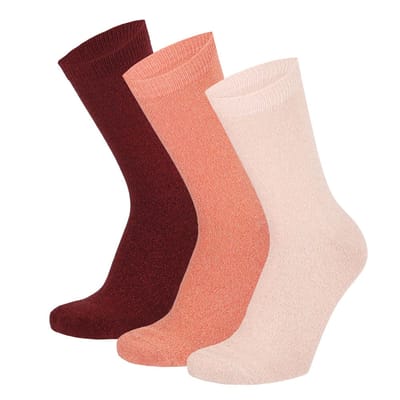 Apollo - Kleurrijke dames sokken - Multi Roze - 3-Pak - Maat 35/42 - Damessokken maat 35 38 - Damessokken maat 39 42 - Sokken Dames - Sokken Dames 39 42 - Multipack sokken