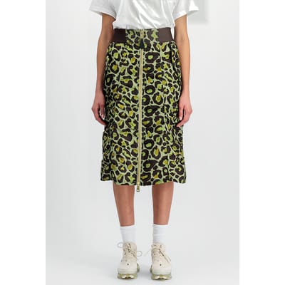Alpha Industries Ma-1 Midi Skirt Camo Olive Leo Camo Maat: XS | Midi Rokken Outlet | Dames | Groen