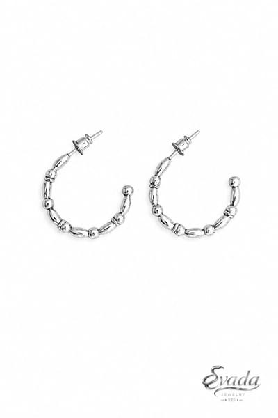 EVADA Jewelry 925 Sterling Zilver Oorbellen – Organisch Design – Dames Hoop Oorbellen