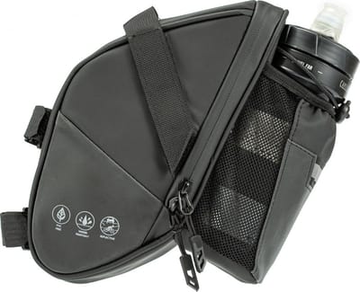 Lightyourbike ® REFLECT L - Zadeltas Racefiets & MTB - Waterdicht - Reflecterend - Zadeltas fiets met Bidonhouder