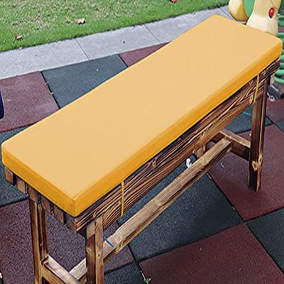 Bankkussen - Stoelkussen Terras - Comfortabel Zitten - Waterdicht & Antislip - Tot 200cm - Geel