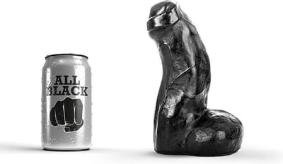 All Black Dildo - 17 cm