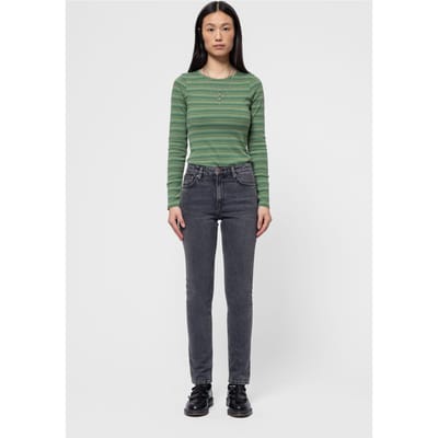 Nudie Jeans Mellow Mae Lava Grey Size: W25L28 | Straight Outlet | Dames | Grijs
