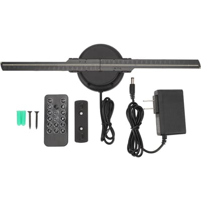 Ventilateur Hologramme 3D Hologramme 3D à Œil Nu Projecteur Publicitaire 1024x224 224LED pour Entreprise