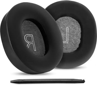 Verwisselbare Koelgel Oorkussens voor Over-Ear Hoofdtelefoons - Ademend IJszijde Stof, Comfortabele en Duurzame Oorkussens - Zwart
