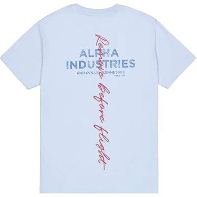 T-shirt met print op de rug Alpha Industries Signature