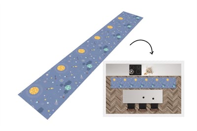 Keukenloper - Loper keuken - Patroon - Jongens - Kinderen - Ruimte - 300x50 cm - Keukenloper vinyl