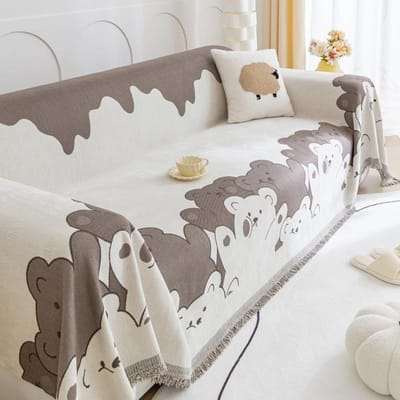 Chenille Bankhanddoek Volledige Hoes Antislip Ins Stijl Noordse Eenvoudige High-end Bankhoes voor Vier Seizoenen 180*130cm