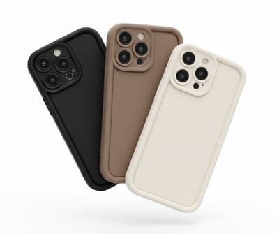 3 stuks Zwart beige bruin telefoon hoesje – backcover – geschikt voor iPhone 13 Pro Max – zachte matte uitstraling – camera bescherming