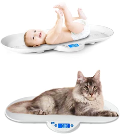 Zyrex® Weegschaal - Babyweegschaal - Dieren - Grijs - 65x 34x 5cm