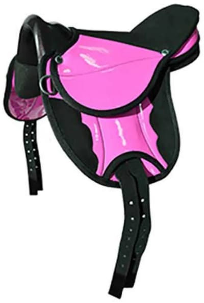 Lexhis Synthetic Shetty Girth+ations+stirrups English Zadel Zwart,Roze 12´´