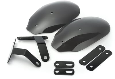 Dailygoody - Motorfiets Handbeschermers - Stuur en Spiegels Bescherming - Zwart - Hoogwaardig ABS - Compatibel met Dyna en Road King - Set van 2