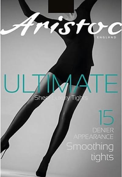 Aristoc Panty - Ultimate - Smooting - Platte Naden - Katoenen Kruisje - 15 Den. - S/M - Zwart