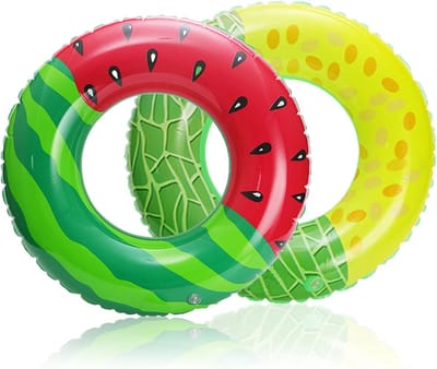 Opblaasbare Watermeloen Zwemband, 2 Stuks Zwemringen voor Kinderen, Perfect voor Zwembad, Strand en Zomerplezier