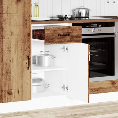 vidaXL - Onderkast - Kalmar - bewerkt - hout - oud - houtkleurig