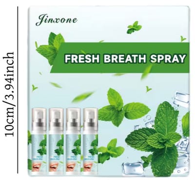 Adem Spray Munt – Mondspray voor Frisse Adem – Verfrissende Breath Spray – Draagbaar Formaat – 4 Stuks