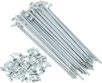 Fiets Spaken - Wielonderdelen - Fietsreparatie - Gegalvaniseerd Koolstofstaal - 104 mm - Zilver