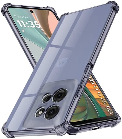Hoesje geschikt voor Motorola Moto G75 - Techsuit Shockproof Silicone Back Cover - Zwart