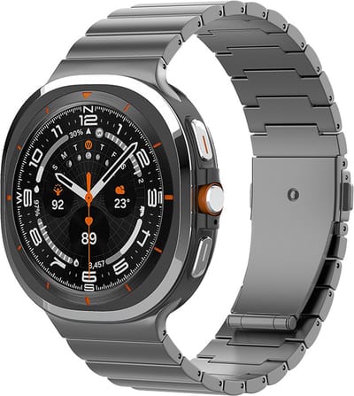 Strap-it Titanium 'One Bead' schakel band - geschikt voor Samsung Galaxy Watch Ultra 2 (2026) / Ultra (2024/2025) - grafiet