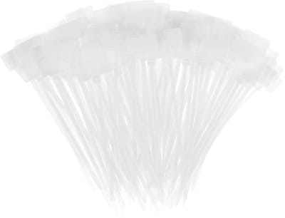 Dailygoods- Kabellabel 300 Stuks - Nylon Ritsbinders - Zelfsluitend - Beschrijfbaar - Draadorganisatie - Duurzaam en Flexibel - Kabelbinders