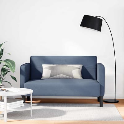 vidaXL - Loveseat - bank - 109 - cm - corduroy - stof - blauw