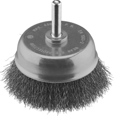IRWIN Komstaaldraadborstel (boormachine) voor metaal, beton - fijn, diameter 75mm.