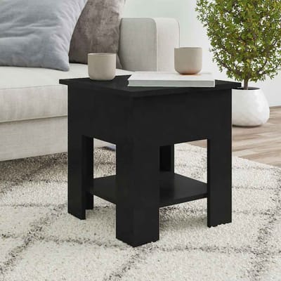vidaXL - Salontafel - 40x40x42 - cm - bewerkt - hout - zwart