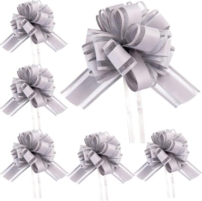 Grote Zilveren Cadeau Strikken | Perfect voor Verpakkingen, Bruiloften, Feestdagen en Decoraties