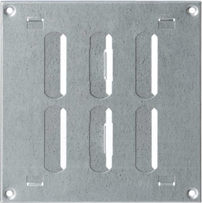 Ventilatierooster 200 x 150 mm van metaal met afsluitbare lamellen