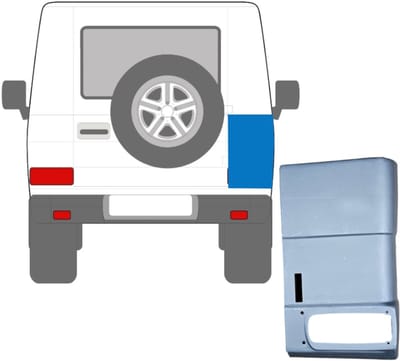 Reparatiepaneel achter hoek voor Mercedes G-Class W463 2002-2017 / Rechts