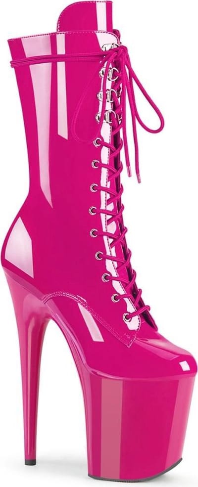 Pleaser - FLAMINGO1050 Plateau Laarzen - Paaldans schoenen - 38 Shoes - Roze