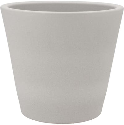 DK Design Bloempot/plantenpot - Vinci - lichtgrijs mat - voor kamerplant - D26 x H29 cm