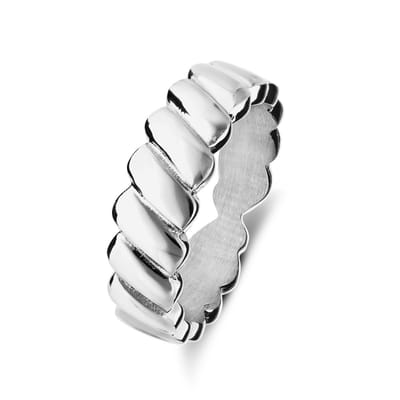 Lucardi Dames Stalen ring - Ring - Staal - Zilverkleurig - 18 / 57 mm