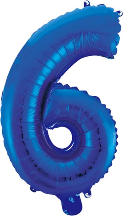 We fiesta Folie ballon 6 Blauw 41 cm