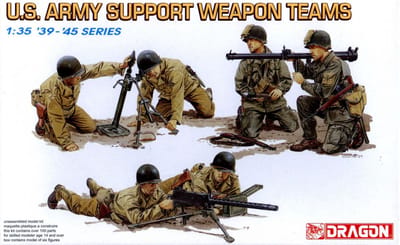 Dragon Modelbouwpakket Militaire voertuigen - 6198 U.S. Army Support Weapon Teams - Figuren Plastic - 1:35 - Modelbouw