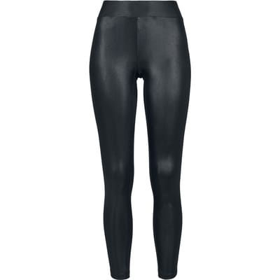Urban Classics Imitation Leather Dames Legging - zwart - L