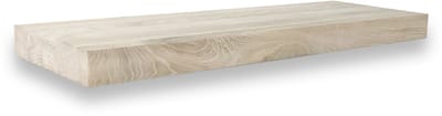 Zwevende wandplank 60 x 20 cm eiken recht - Wandplank - Wandplank hout - Fotoplank - Boomstam plank - Muurplank - Muurplank zwevend