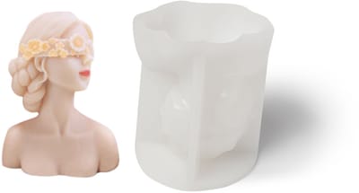 TopWosk - Siliconen Vorm Voor Kaarsen - Vrouw Met Bedekte Ogen - Kunstzinnig Ontwerp - 98x78x58mm