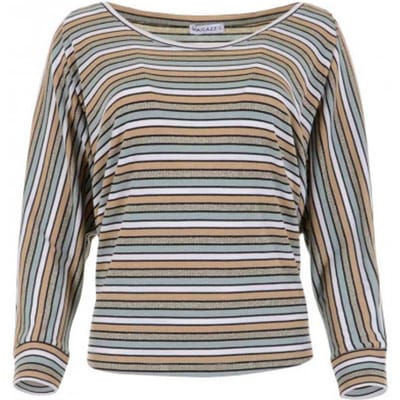 MAICAZZ Yvonne top sp22.60.022 dusti olive stripe