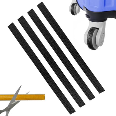 Wielbeschermers Koffer - Roller Covers - Vloeren Beschermen - Universele Pasvorm - 4 stuks - Zwart