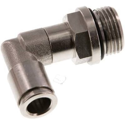 8mm x G3/8'' 90 graden L-verbinding Messing Insteekfitting Buitendraad Lange Huls Draaibaar NBR