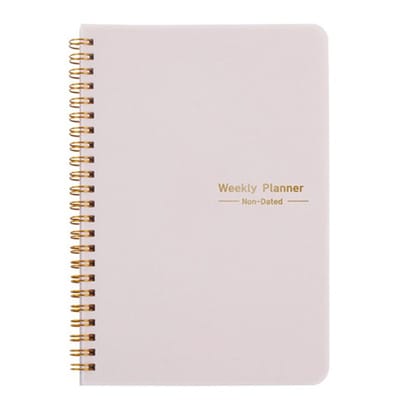 WiseGoods Luxe Agenda Weekplanner A5 - Deskplanner Vrouwen - Planner - Schoolagenda - Planners Cadeau - Accessoires Dames - Roze