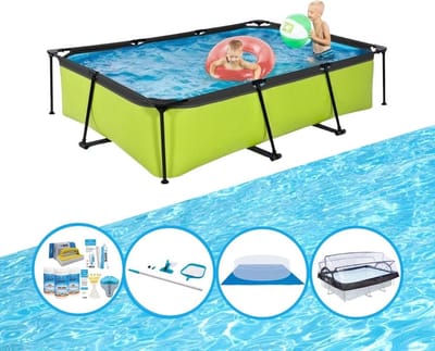 EXIT Zwembad Lime - 300x200x65 cm - Frame Pool - Zwembadpakket