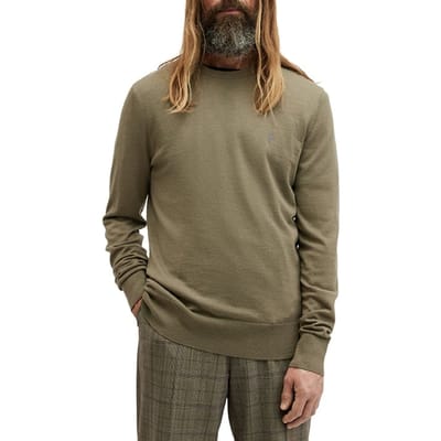 AllSaints Mode Merino Crew Avo Green Größe: XXL | Pullover Outlet | Herren | Grün